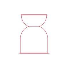 Objects Plant Pots Hourglass Planter Small Vinyl Cutting Svg File, Free Vectors File
